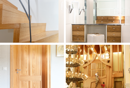Holz im Einsatz bei Möbel, Treppen, Orgel und Türen - Tischlerei Kleine GmbH
